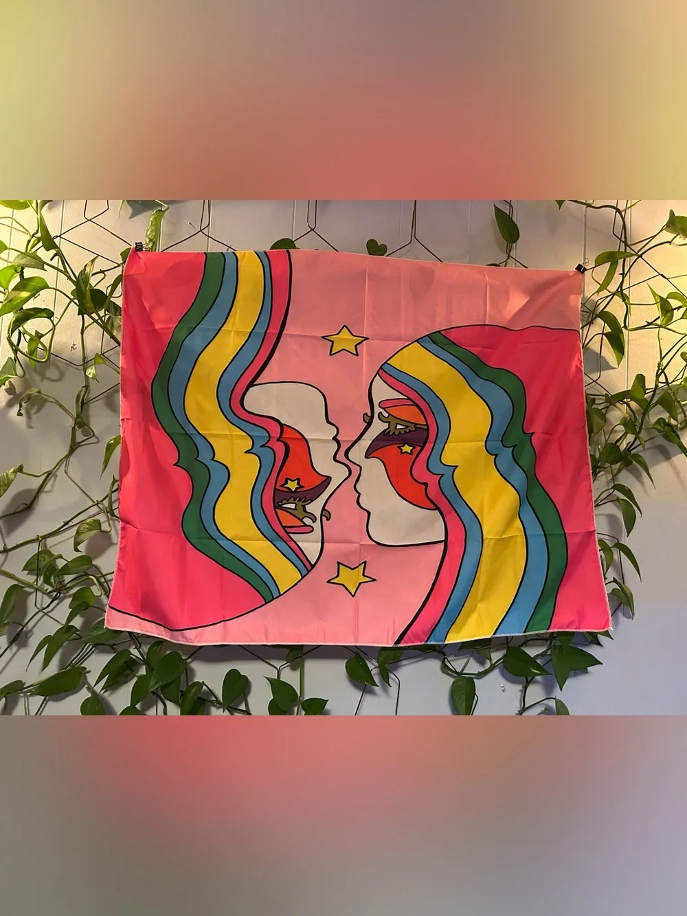 New tapestry home wall decor goddess her feminine flower rainbow kiss hippy rave